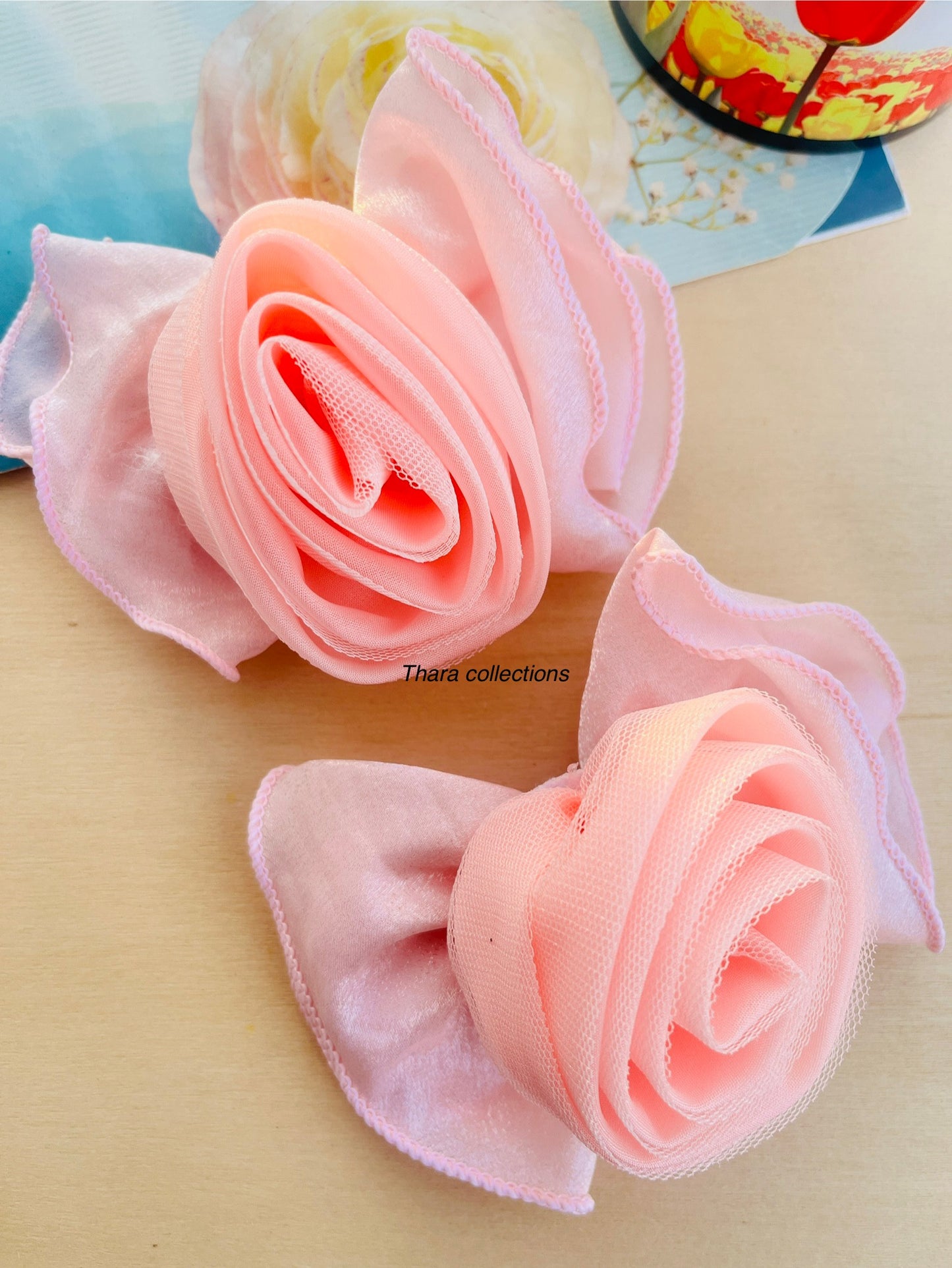 Elegant Rose Bloom Hair Clips