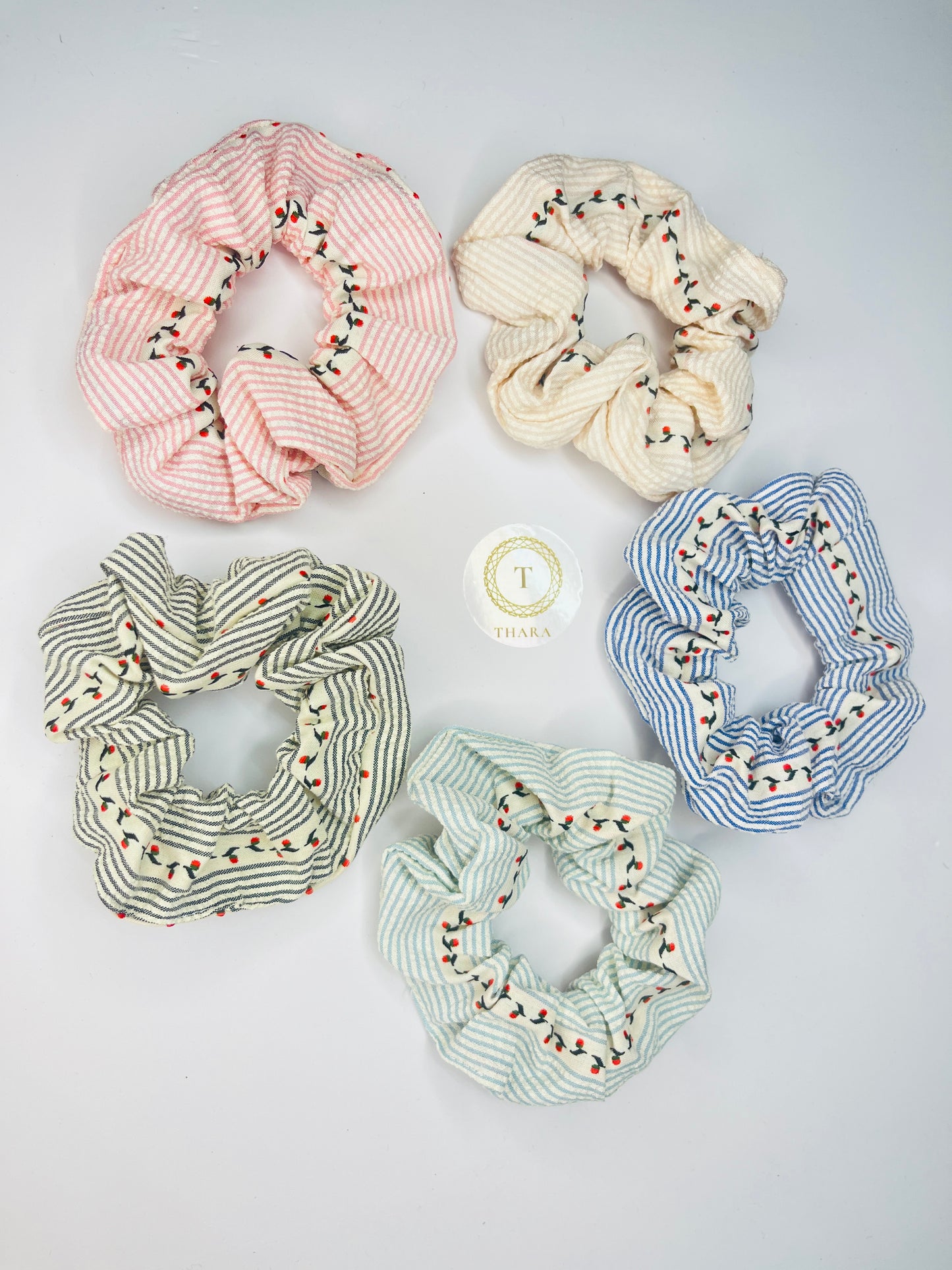 Floral Pattern Scrunchies