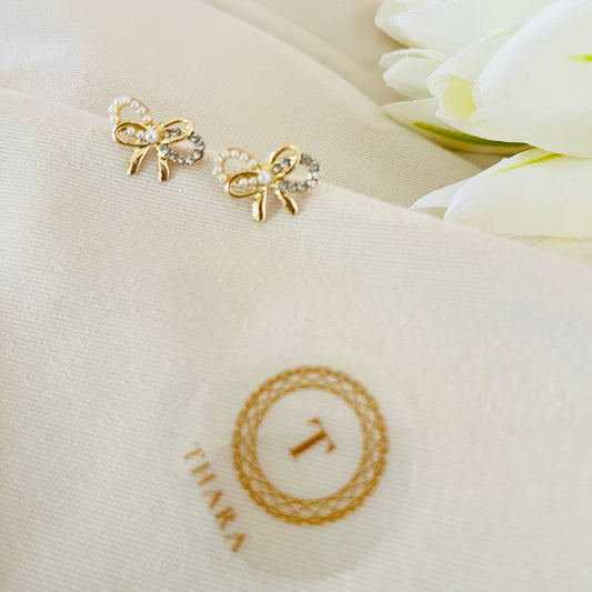 Elegant Bow Stud Earrings