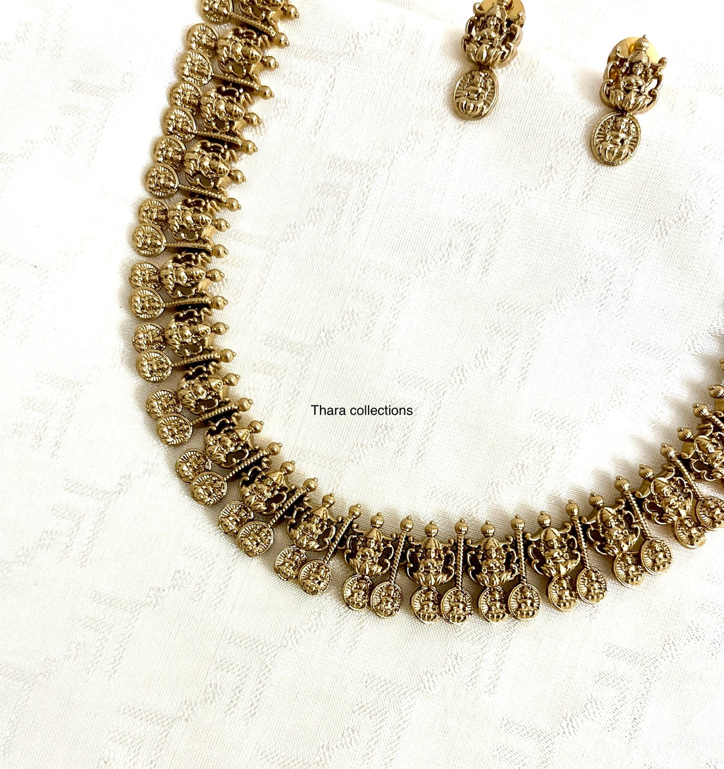 Antique Lakshmi Coin Necklace Set – Temple Jewelry Collection