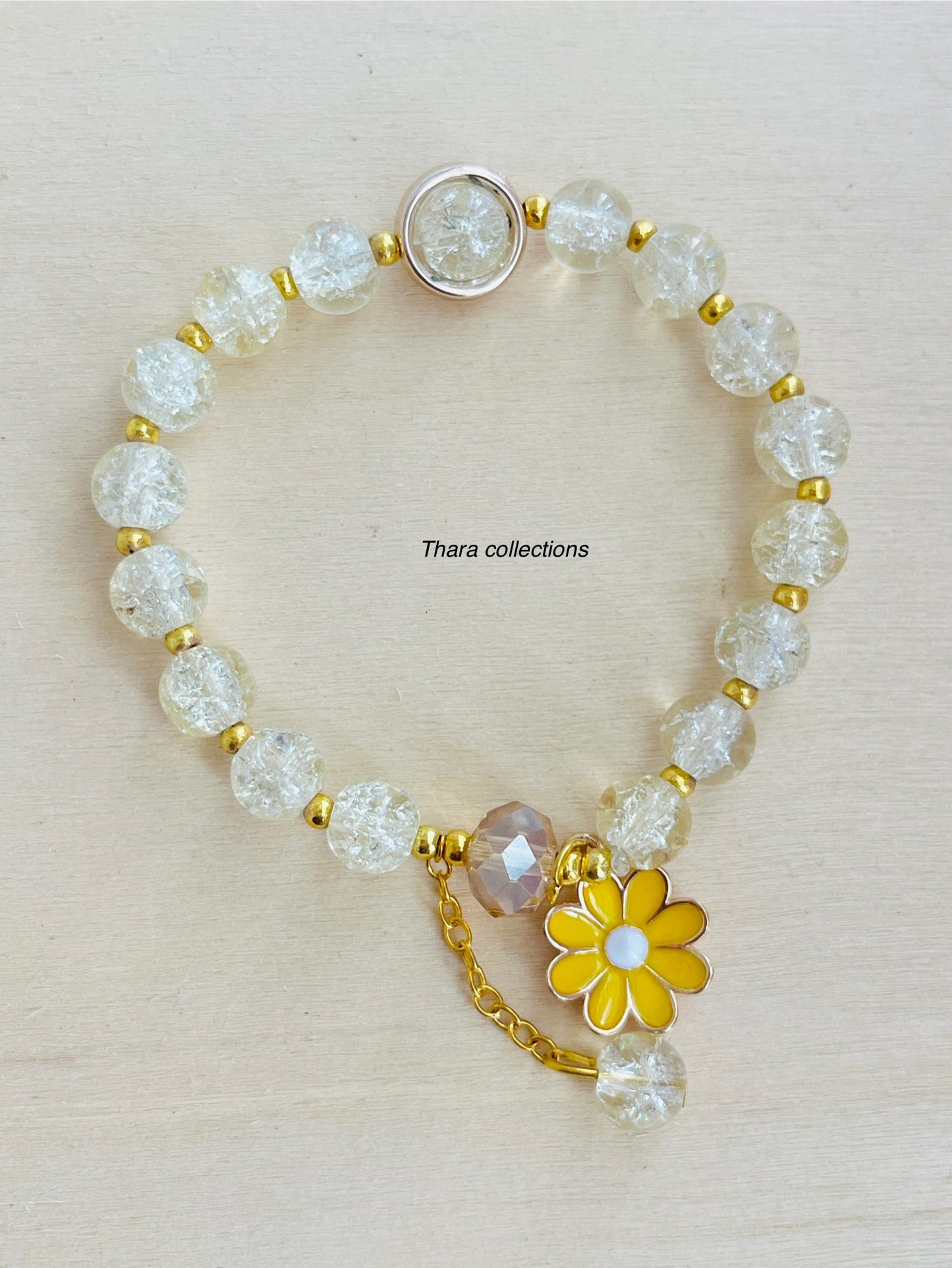 Yellow Charm Beads Bracelet