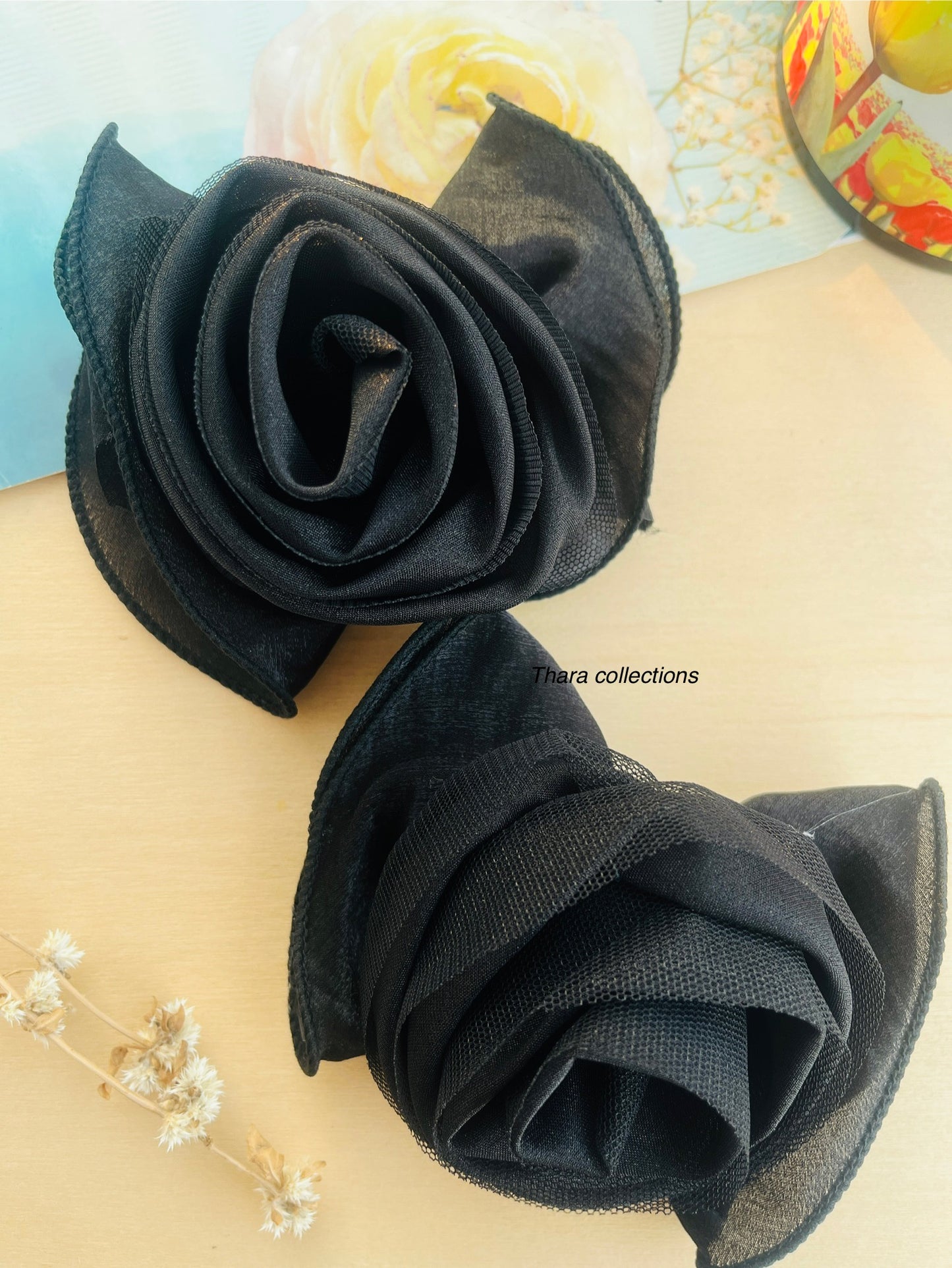 Elegant Rose Bloom Hair Clips