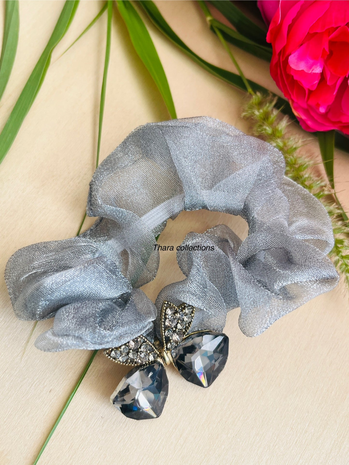 Crystal Butterfly Scrunchies