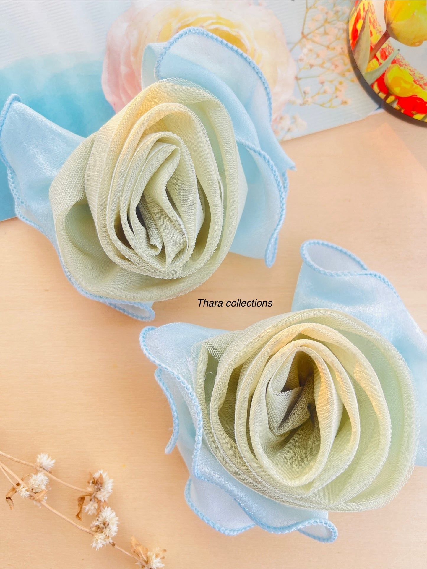 Elegant Rose Bloom Hair Clips