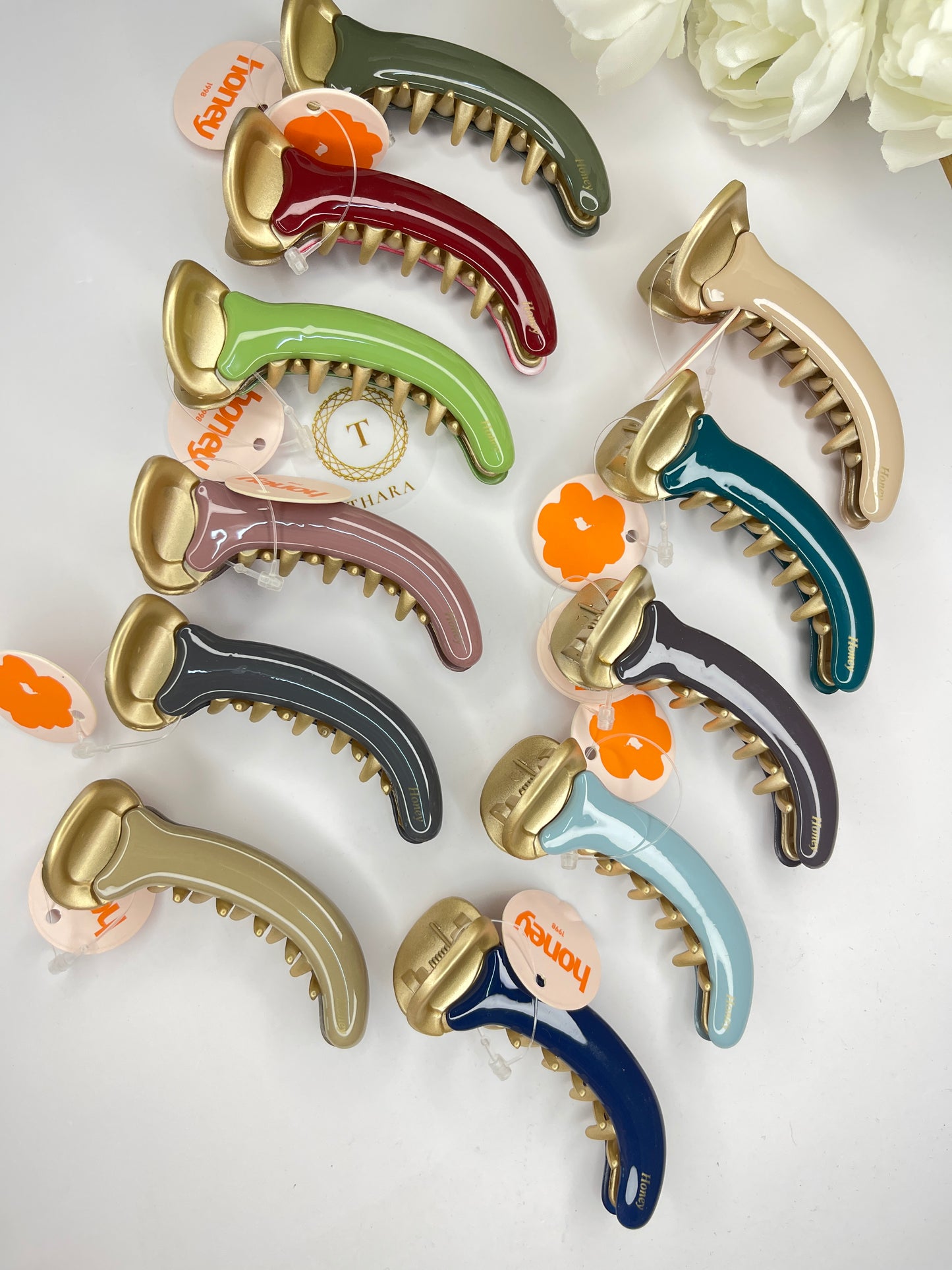 Premium Shiny Banana Clips - Honey Brand