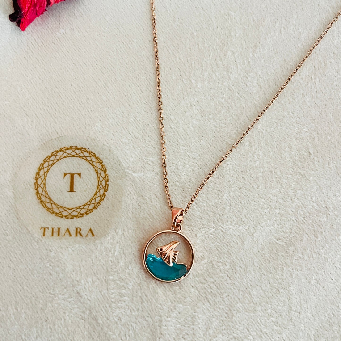 Kiyu Ziyu Fish Pendant Rose Gold Chain - Exclusive Collection