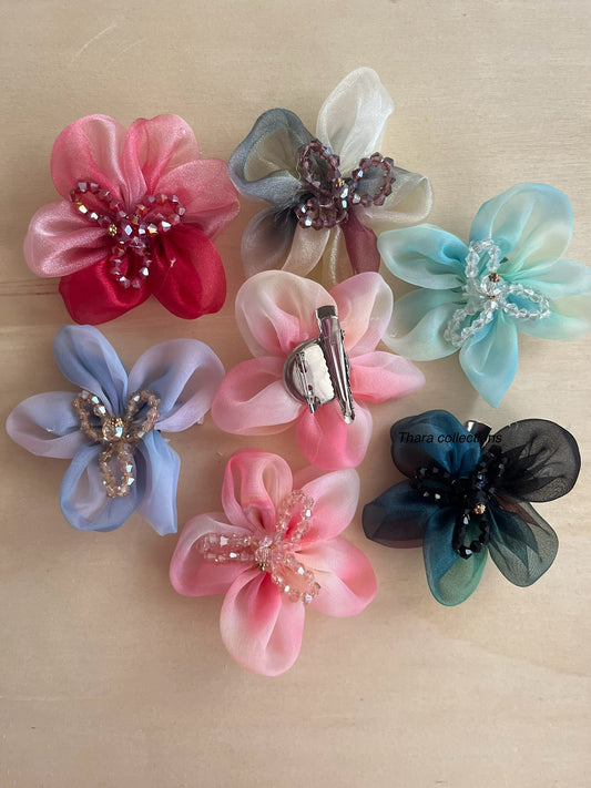 Elegant Sheer Flower Multi-Purpose Clip