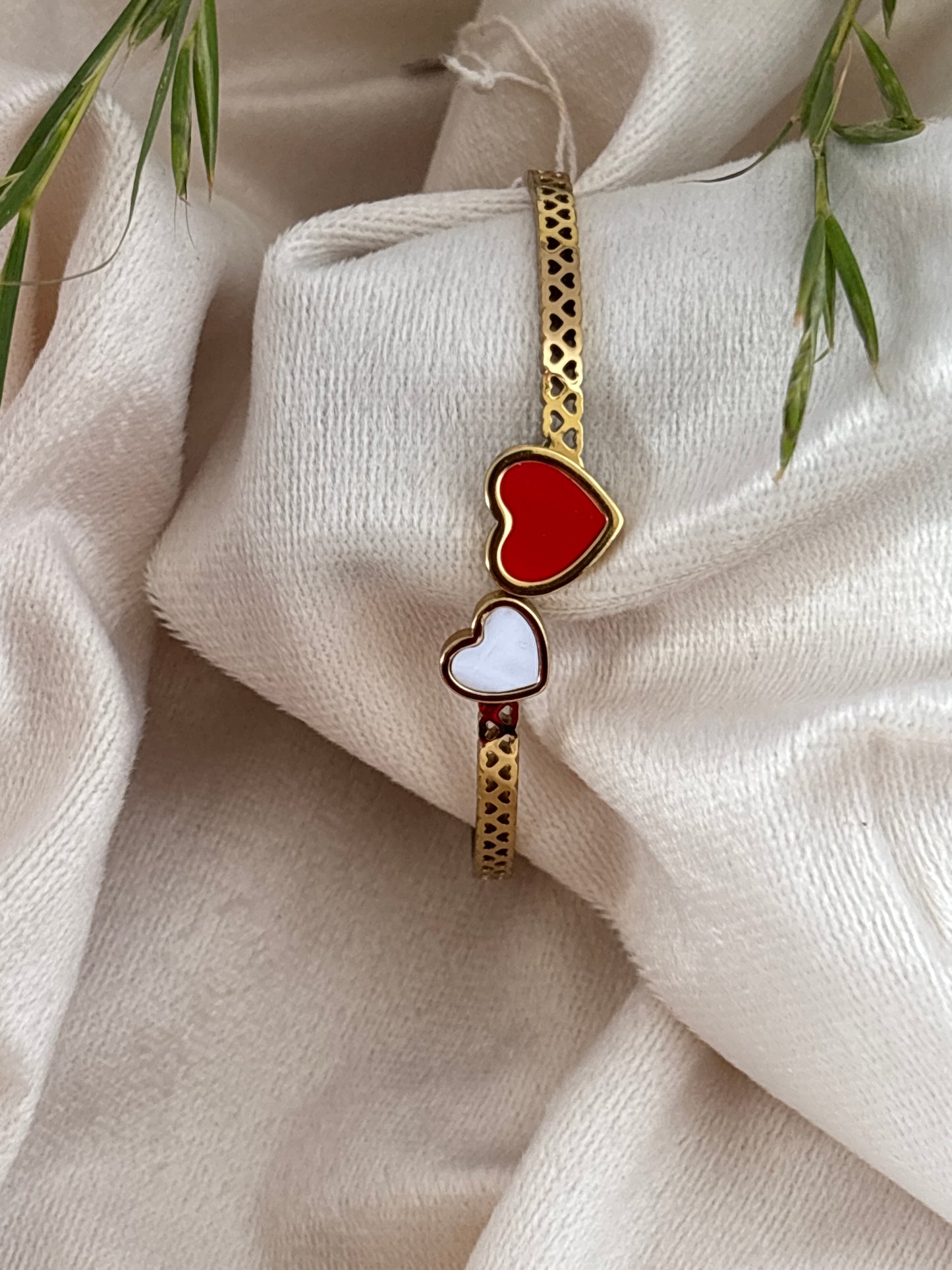 Heart lock Antitarnish Kada