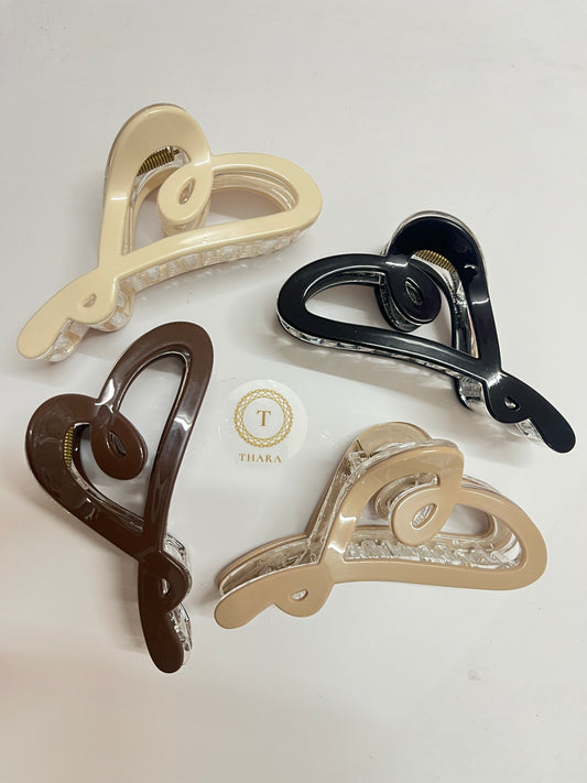 Classy Layered Heart HairClaw Clip