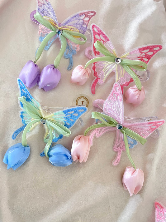Trendy Butterfly Tulip HairClip
