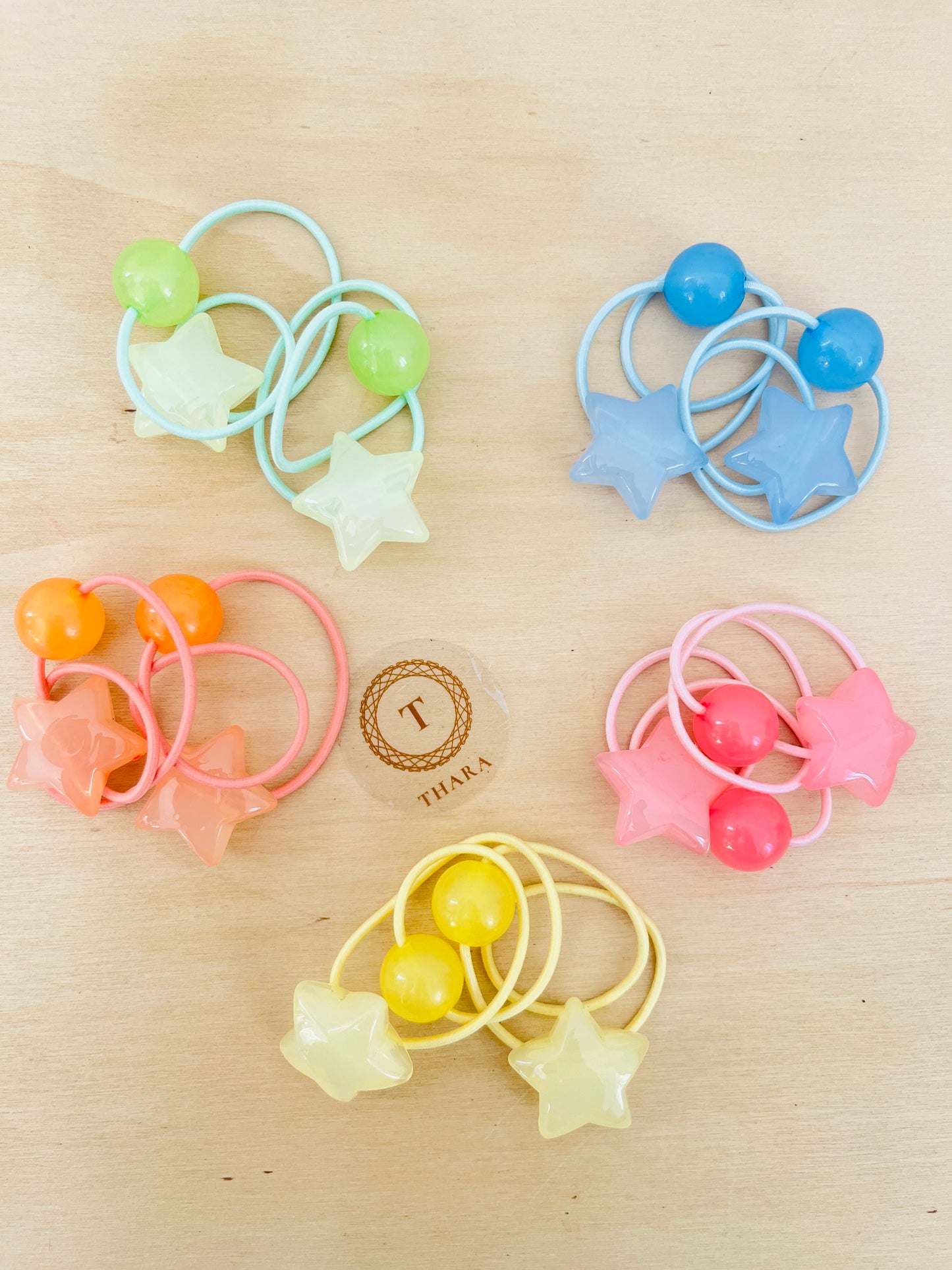 Star Bubble Hair Ties - set of 2