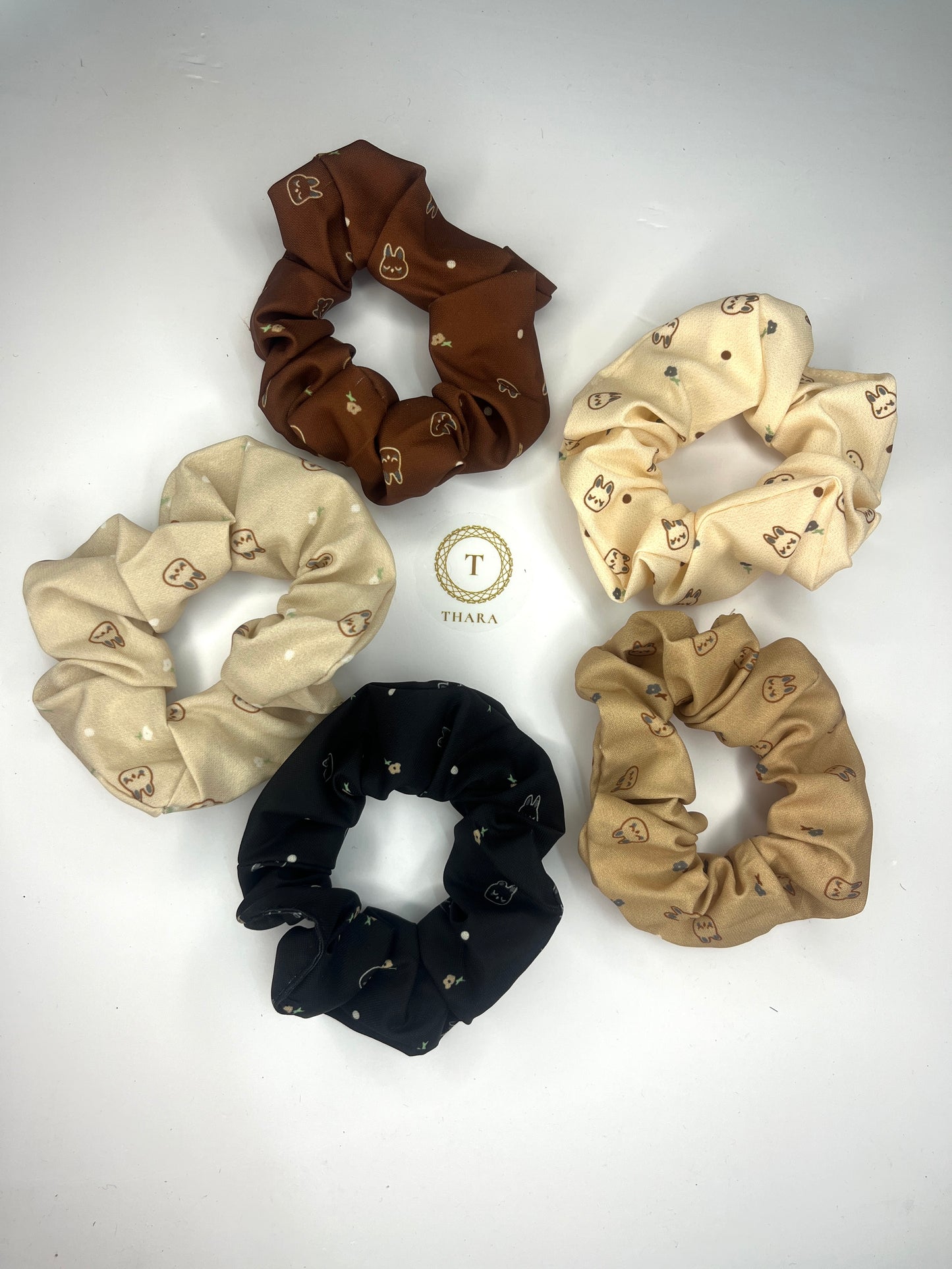 Cute Cartoon Printed Scrunchies