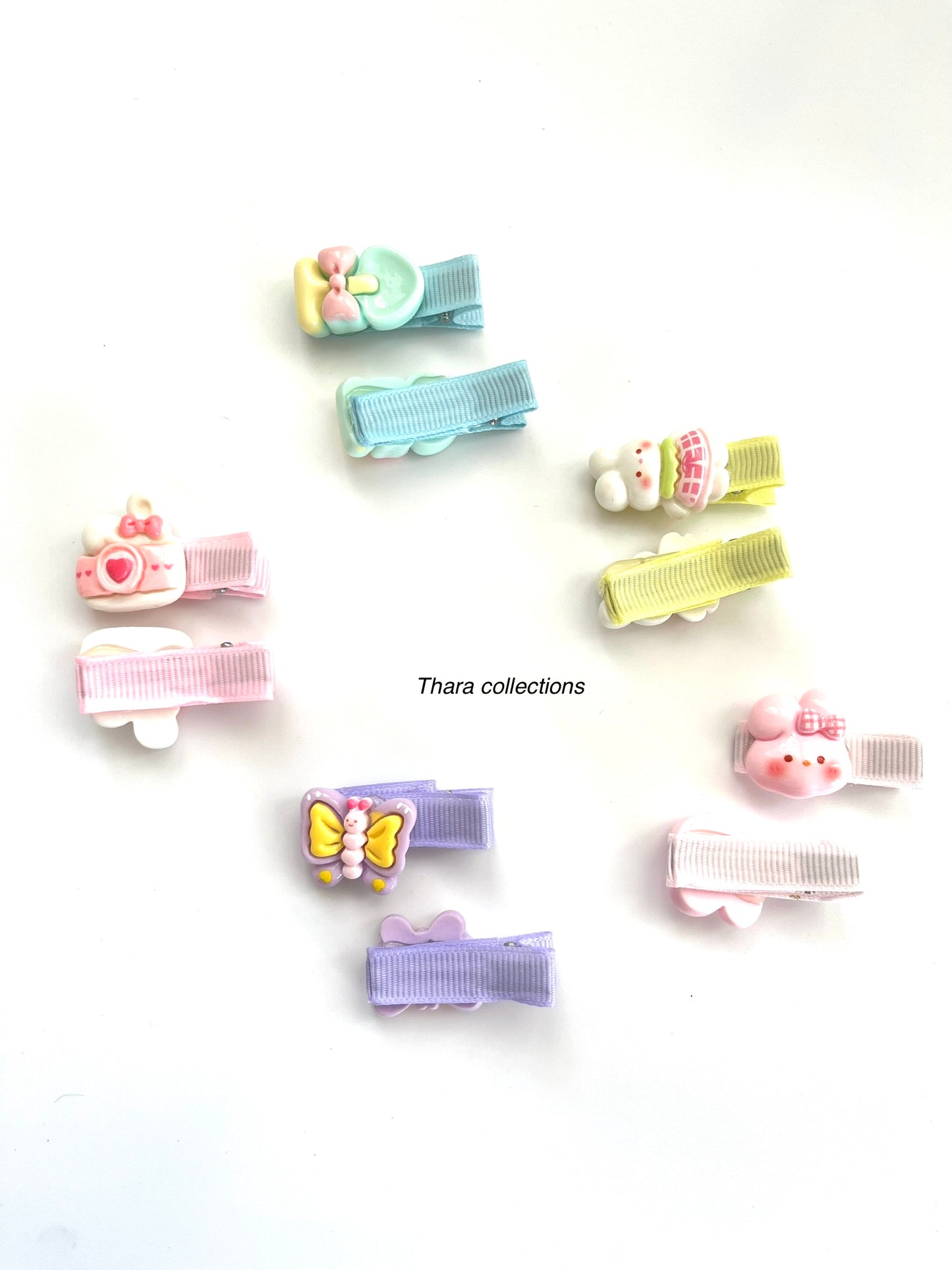 Playful Pastel Hair Clips - Set of 2