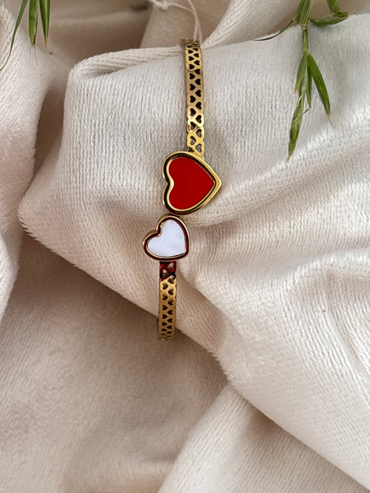 Heart lock Antitarnish Kada