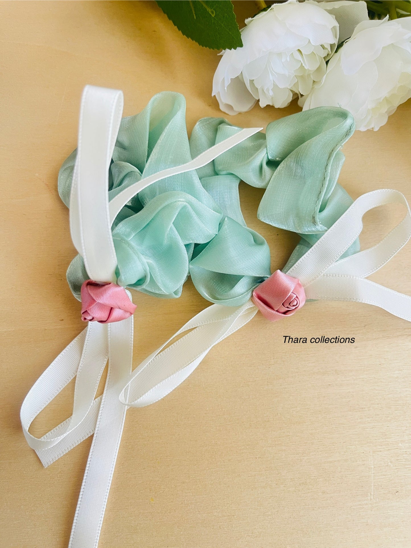 Rosebud Bow Hanging Scrunchie