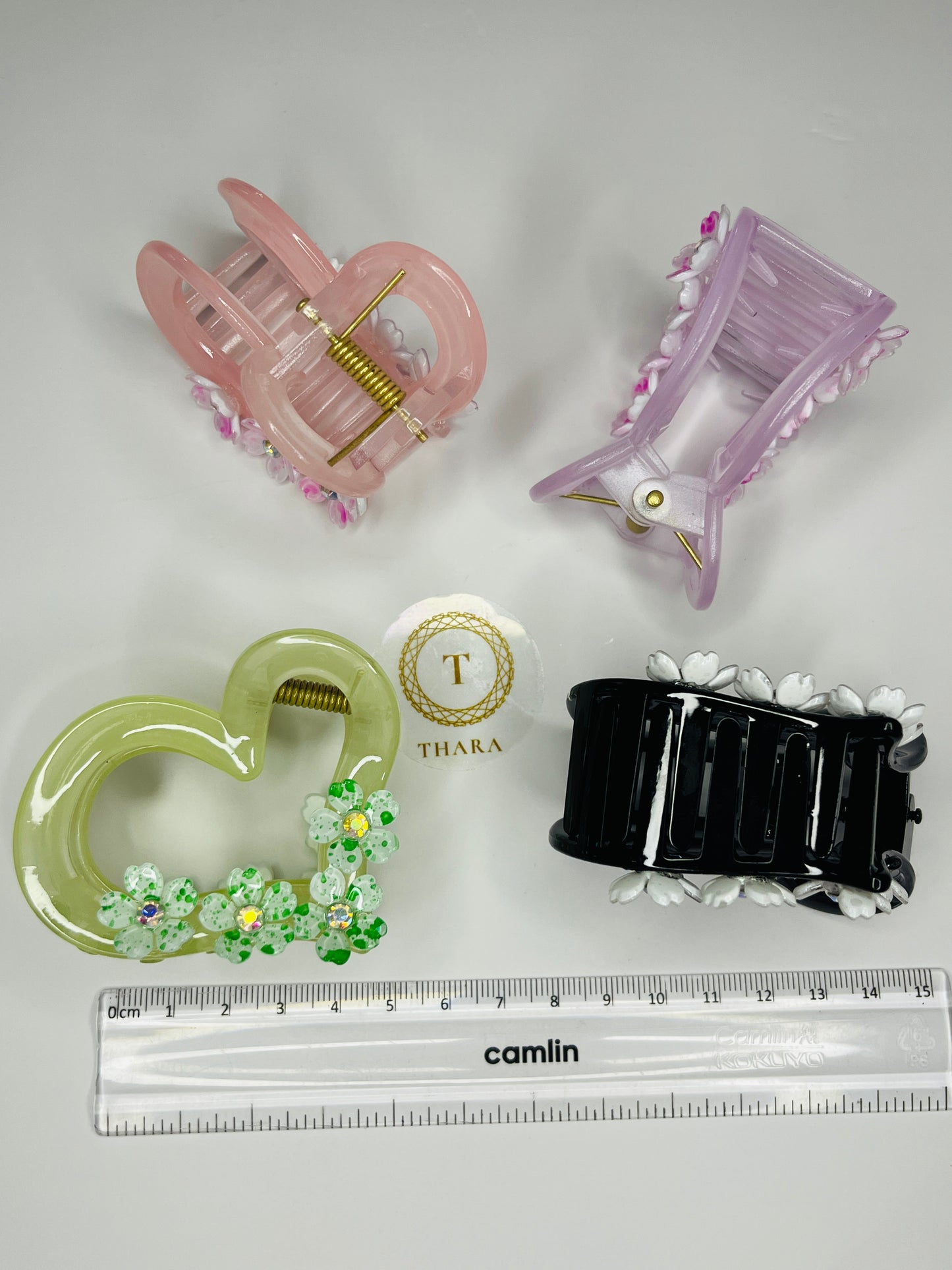 Heart Shape Floral ClawClip