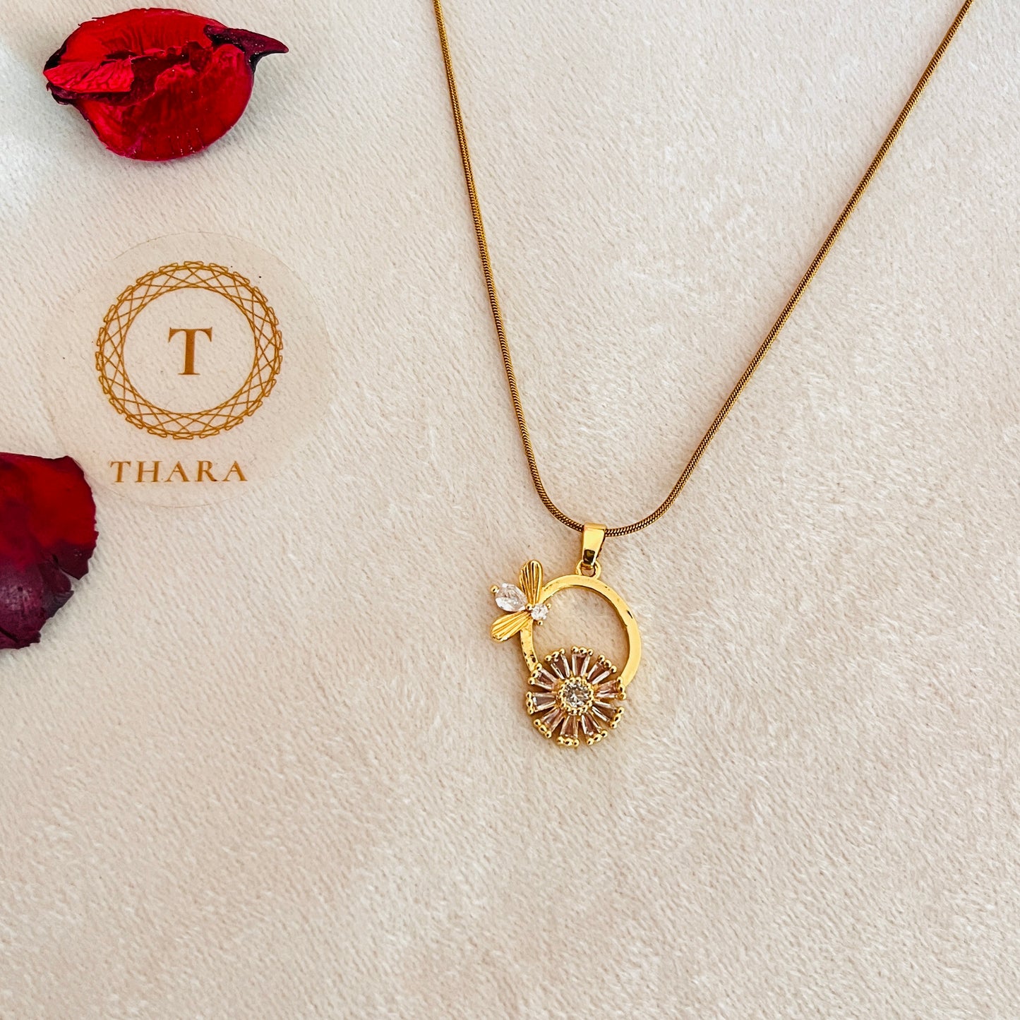Elegant Zircon Stone Butterfly Pendant Antitarnish Chain