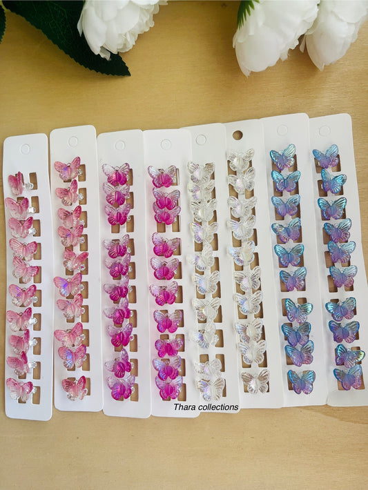 Butterfly Charm Hair Clips