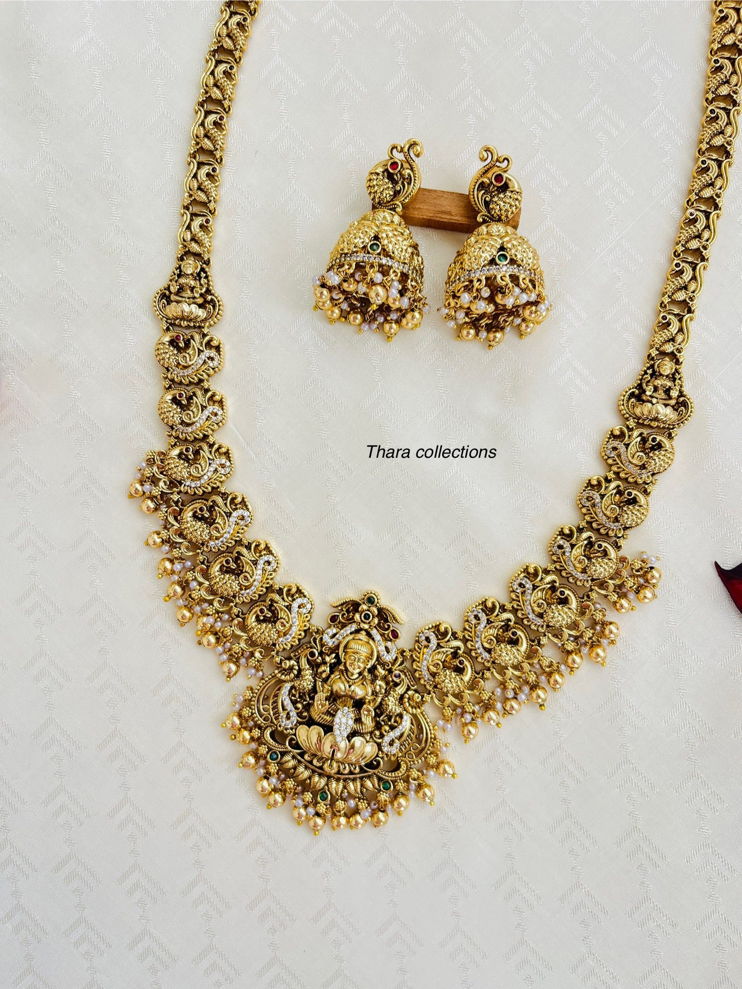 Antique Lakshmi Temple Long Haram Set