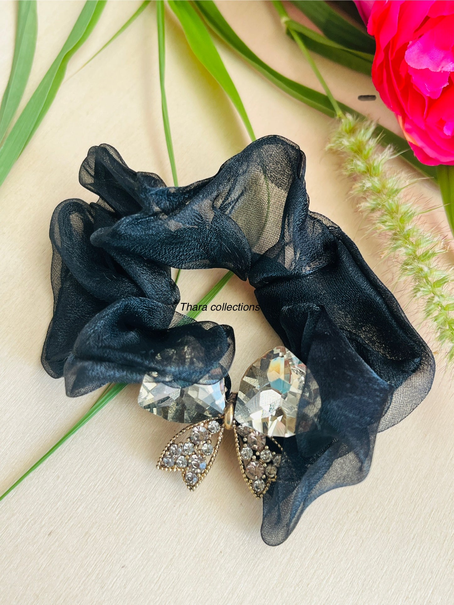 Crystal Butterfly Scrunchies