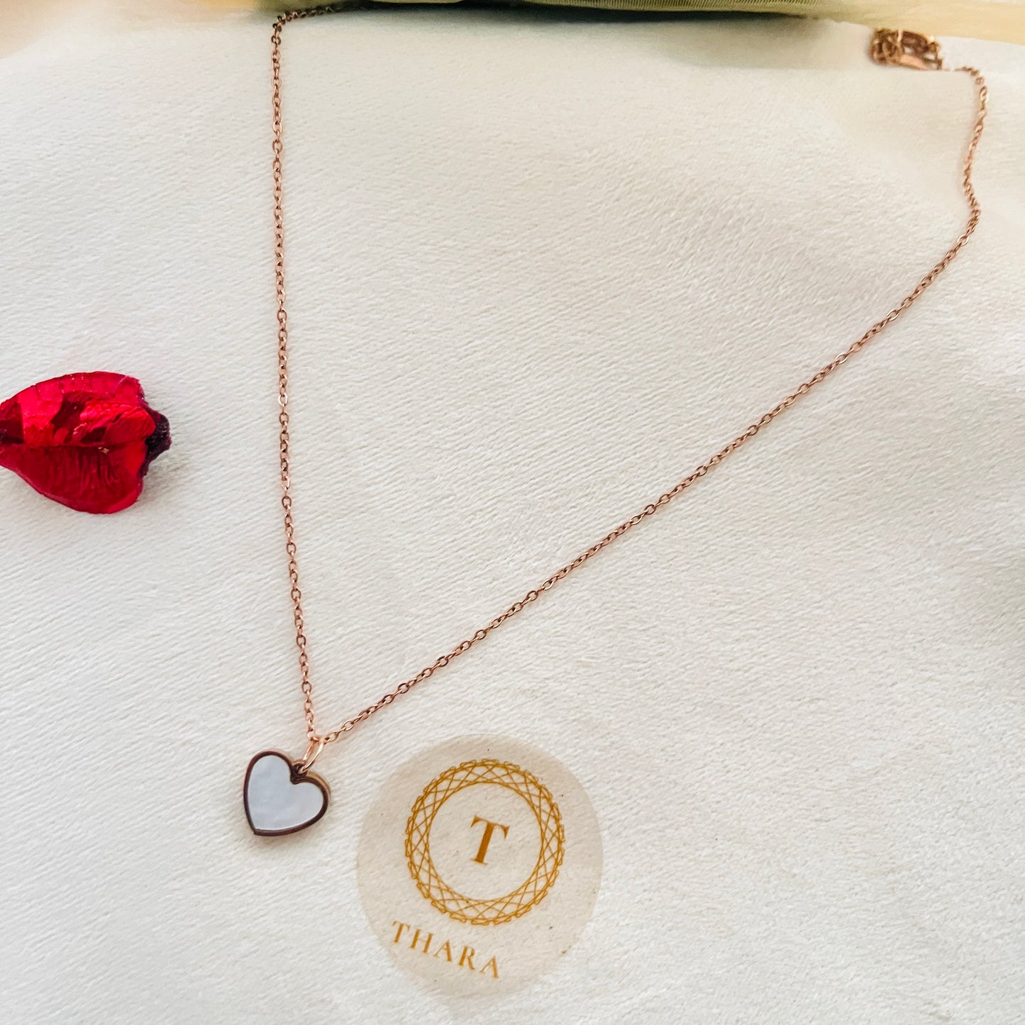 Dual side Pendant RoseGold Chain - Heart 4