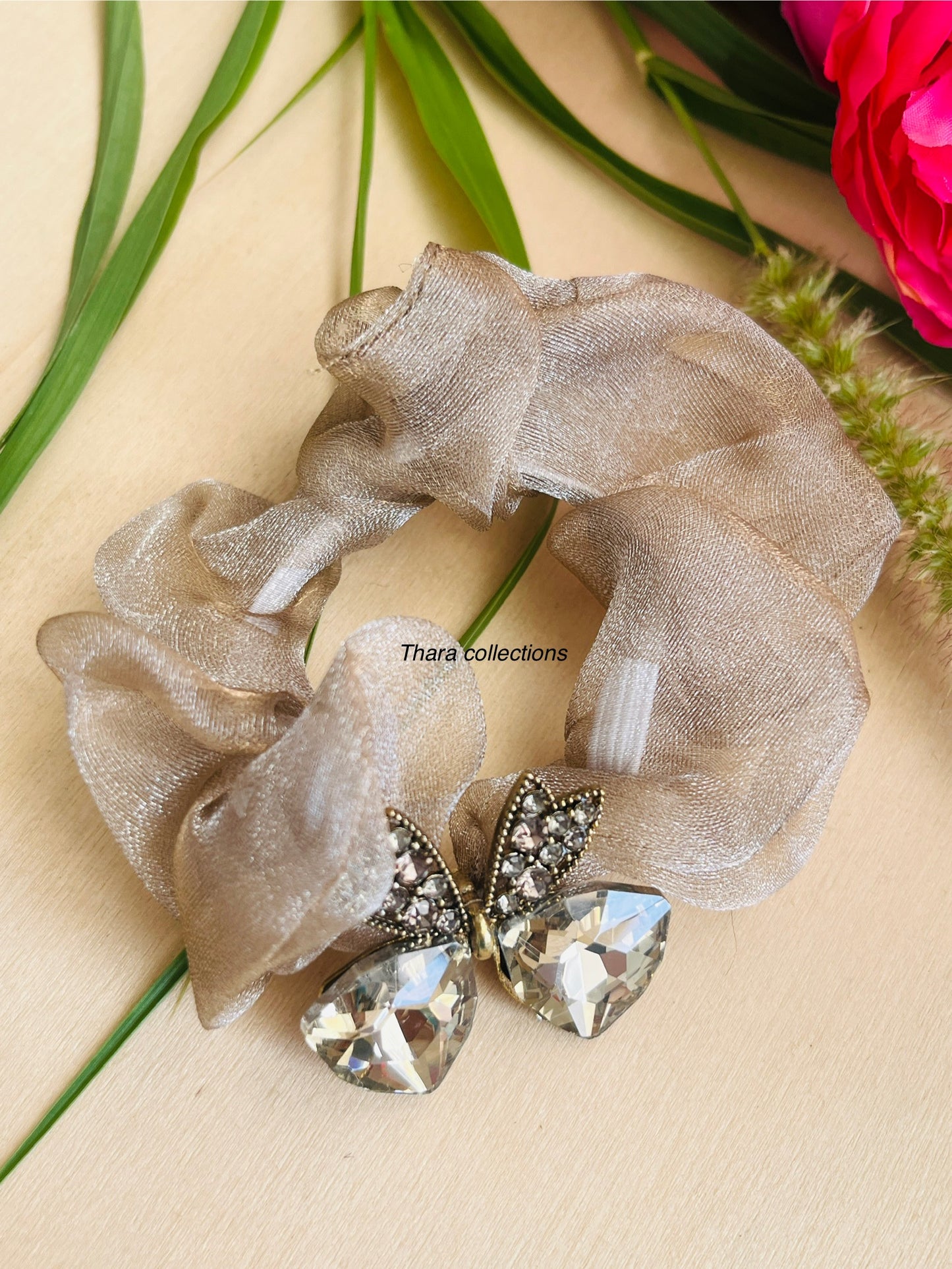 Crystal Butterfly Scrunchies