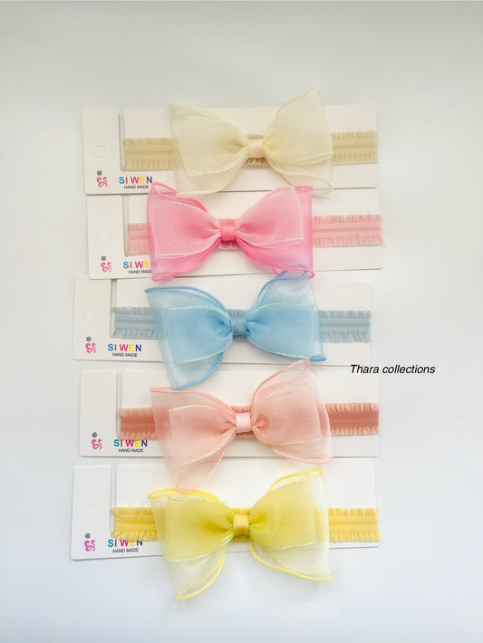 Classic Sheer Bow Headband – Soft & Elegant
