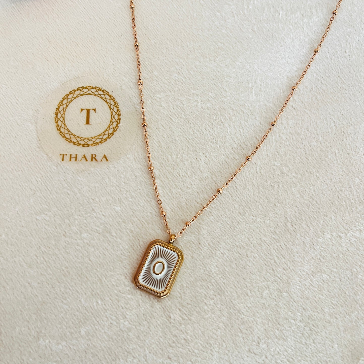 Kiyu Ziyu Card Pendant Rose Gold Chain - Exclusive Collection