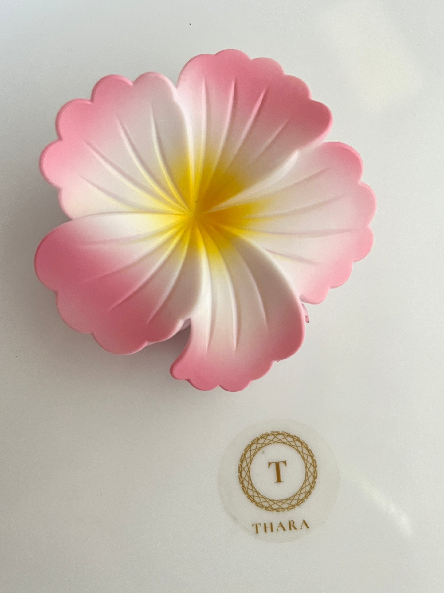 Gradient Hibiscus Floral Hair Claw Clip – Multicolor