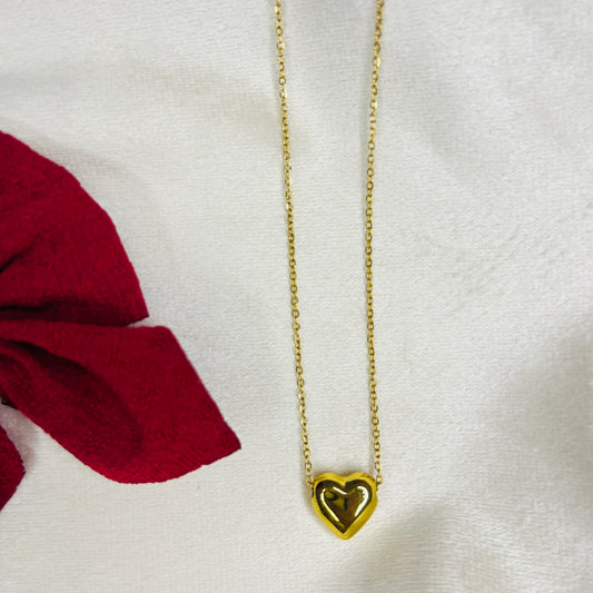 Antitarnish Lock Heart Pendant Chain