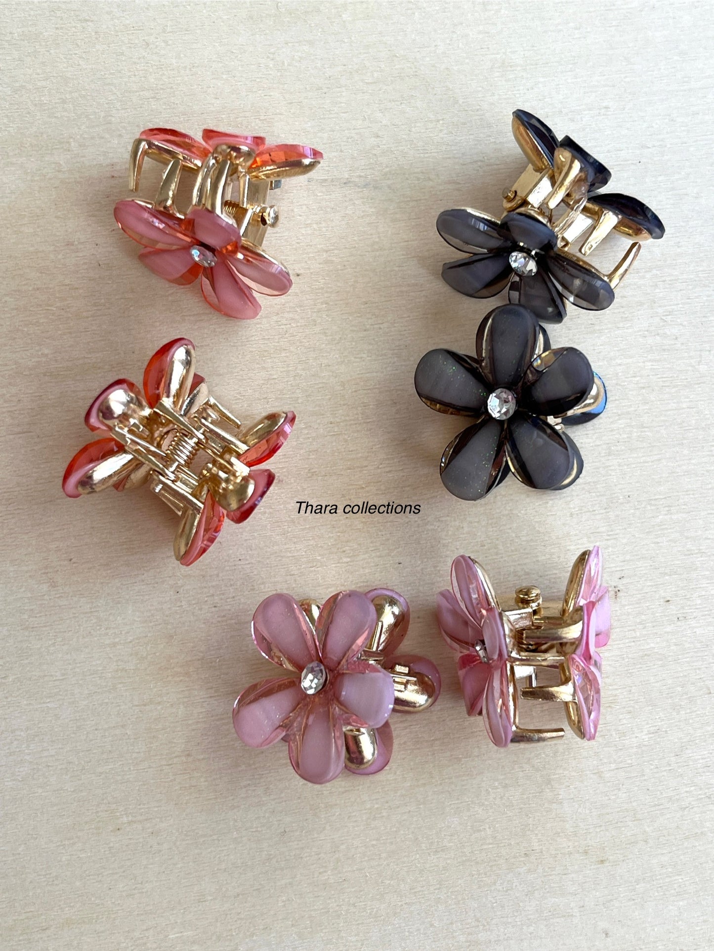 Floral Mini Claw Clip - Pack of 12