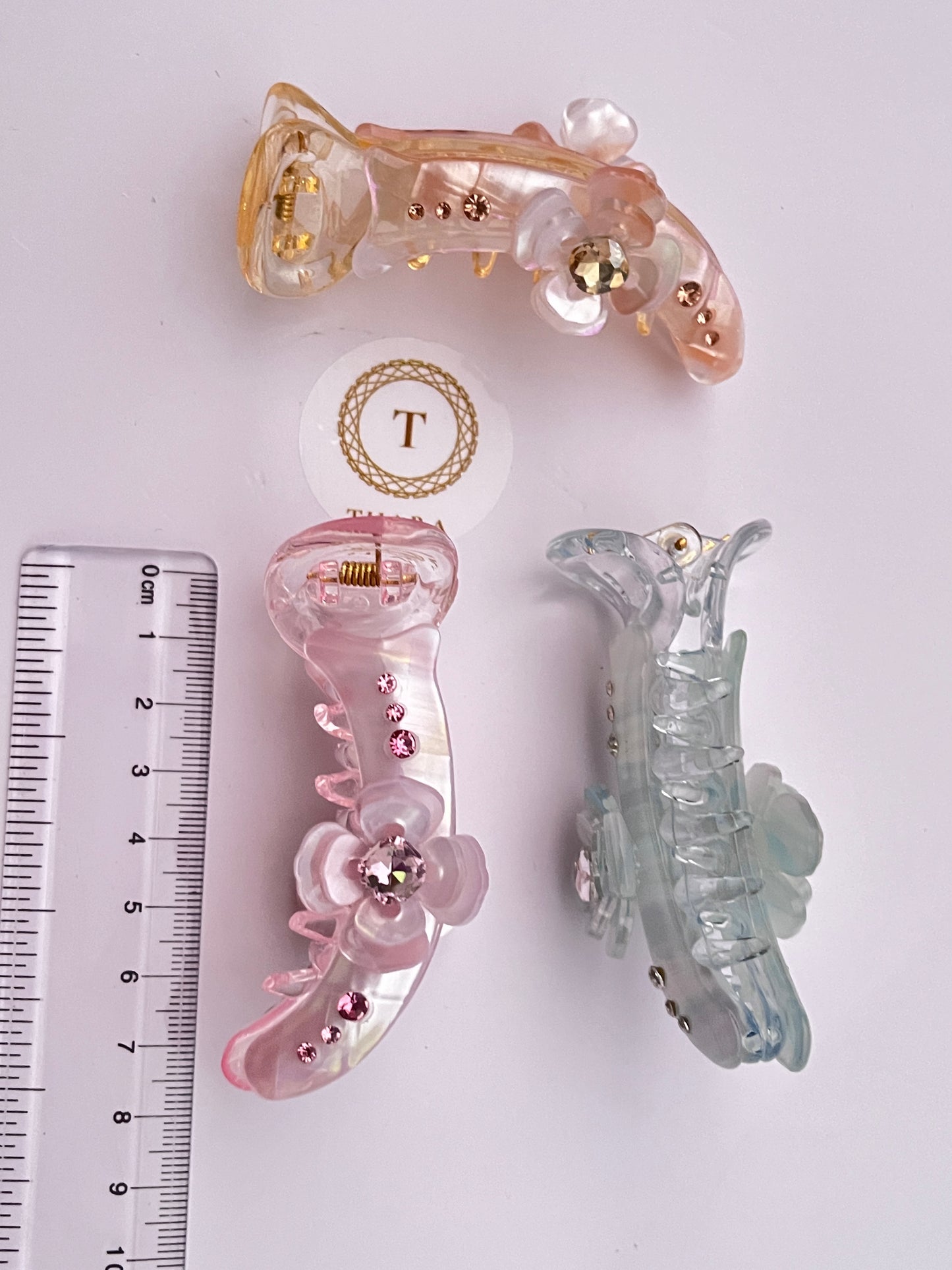 Floral Crystal Party HairClip