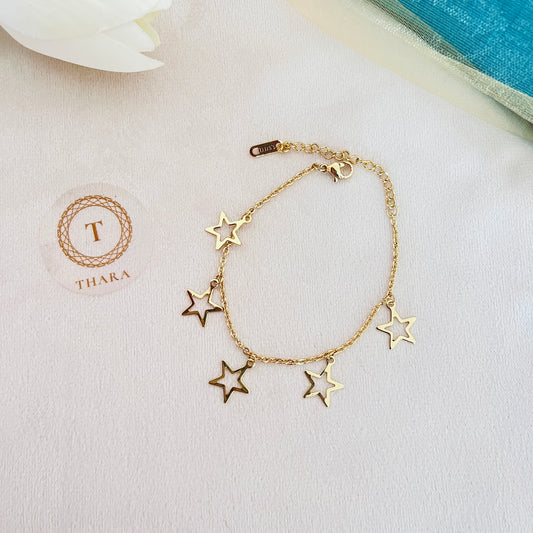 Elegant Star Charm Chain Bracelet