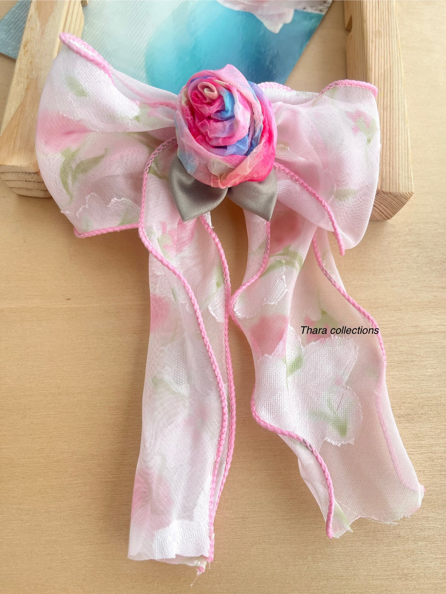 Pastel Garden Bloom Bow Clips – Watercolor Floral Series