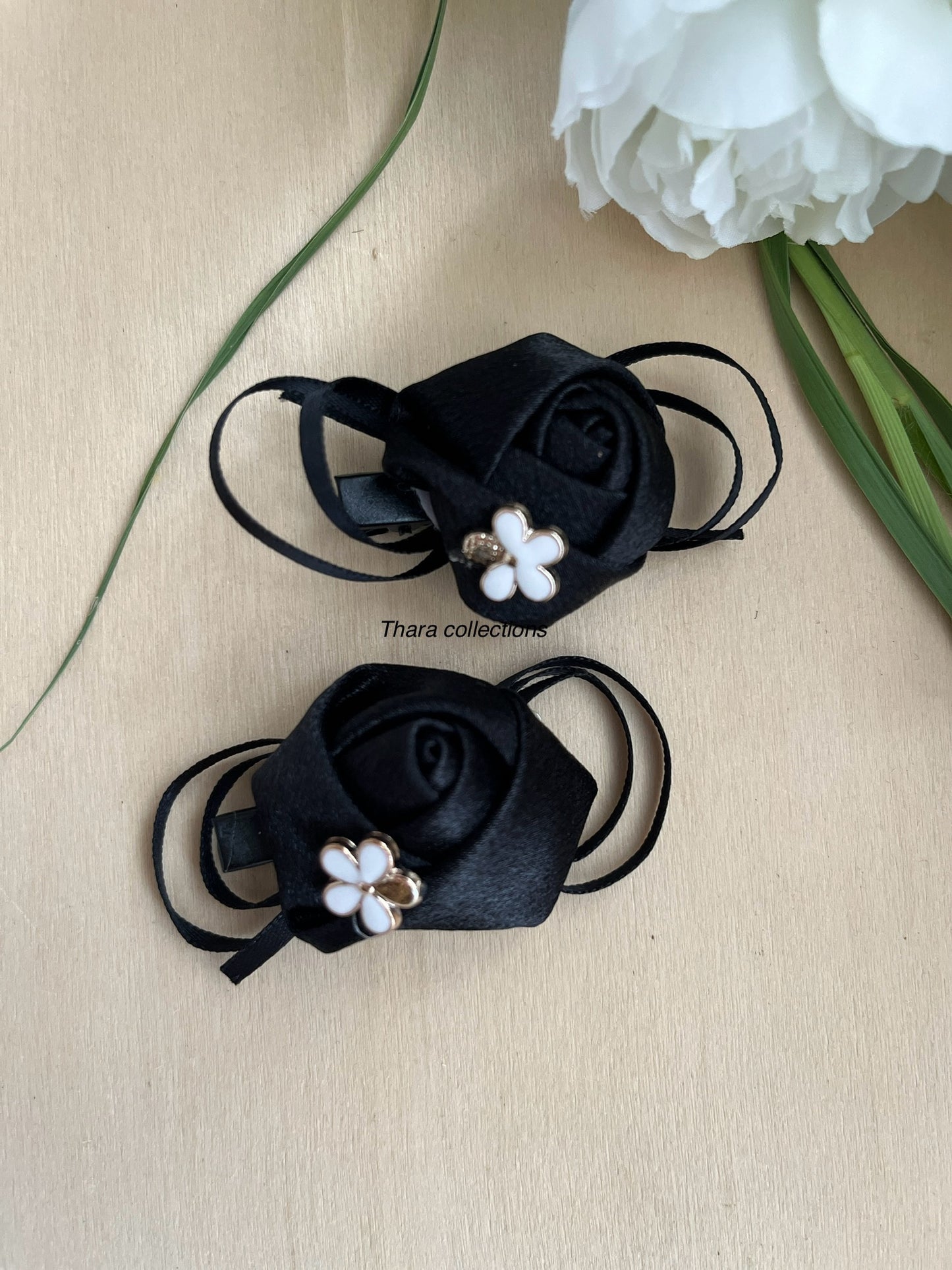 Floral Rose Alligator Clip