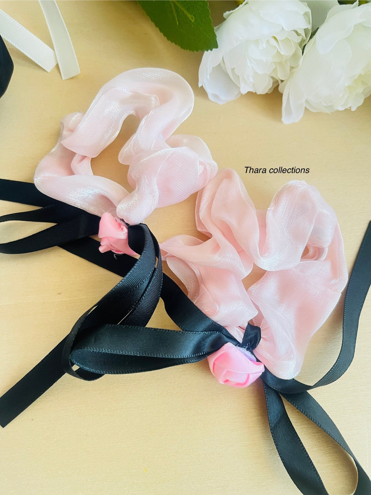 Rosebud Bow Hanging Scrunchie
