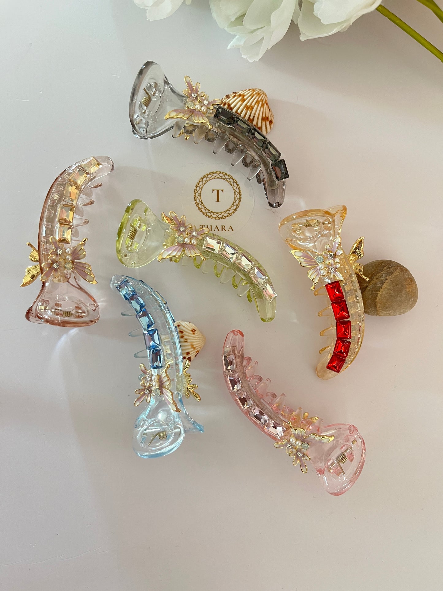 Butterfly Crystal Banana Clip