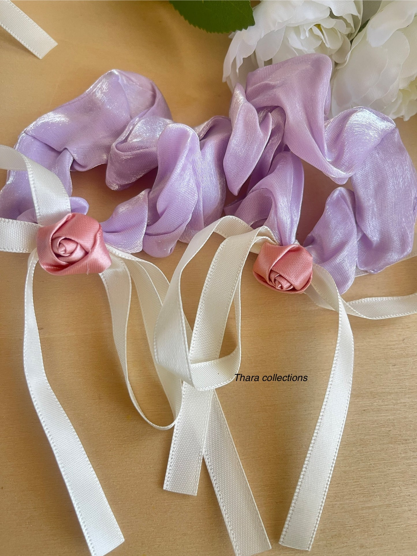 Rosebud Bow Hanging Scrunchie