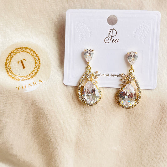 Crystal Teardrop Luxe Dangle Earrings