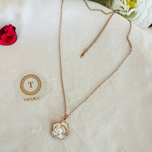 Kiyu Ziyu Blossom Pendant Rose Gold Chain - Exclusive Collection
