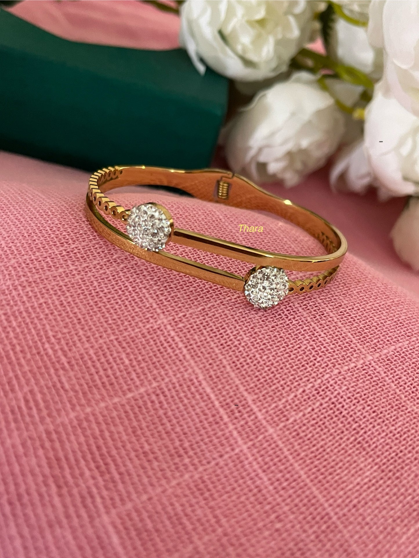 Dual Spark Antitarnish Kada – Diamond Cluster Design