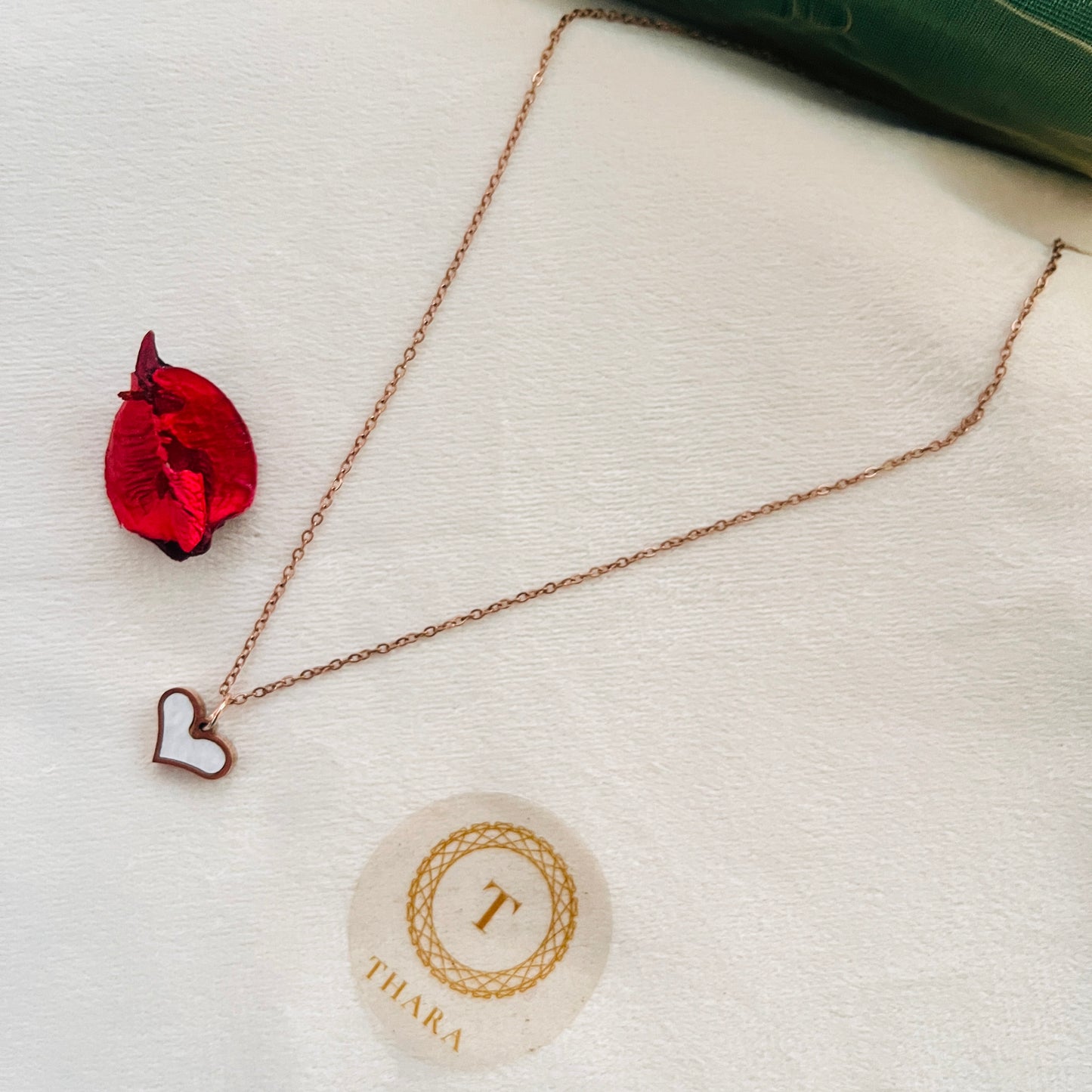 Dual side Pendant RoseGold Chain - Heart 5