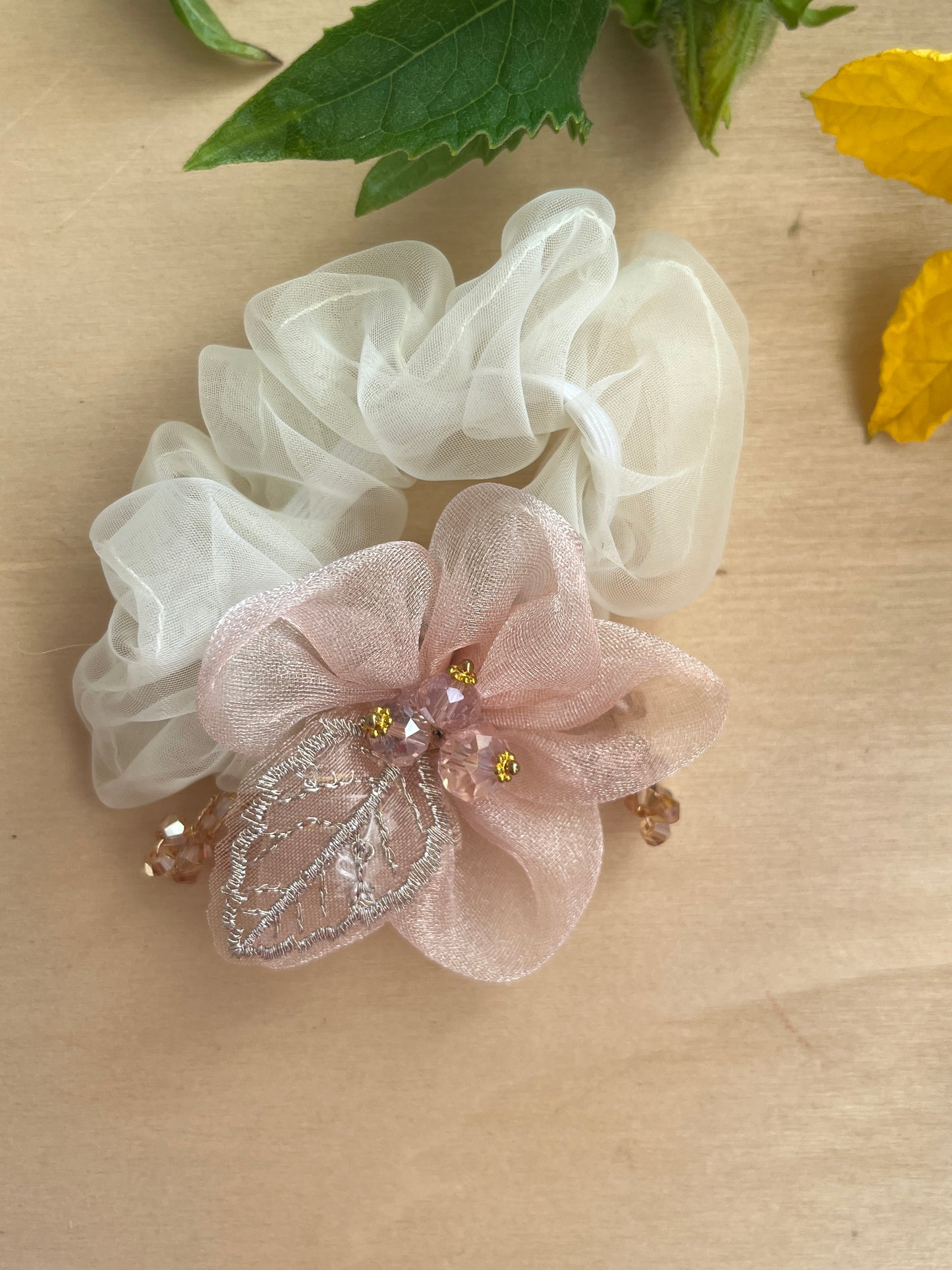 Floral Satin Scrunchies