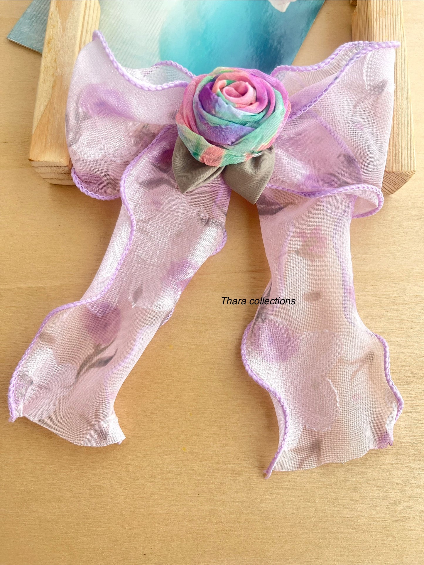 Pastel Garden Bloom Bow Clips – Watercolor Floral Series