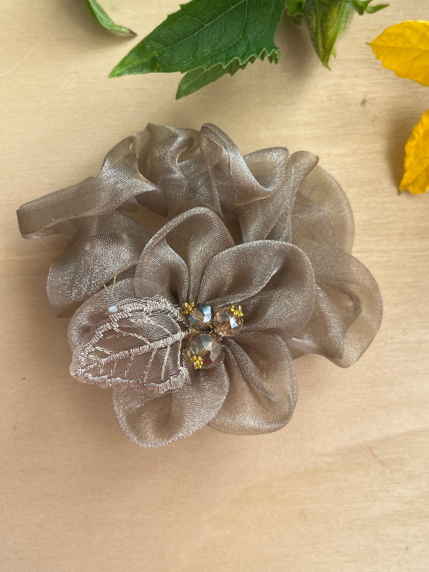 Floral Satin Scrunchies