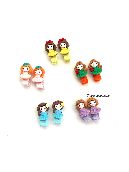 Princess Doll Hair Clips - set of 2