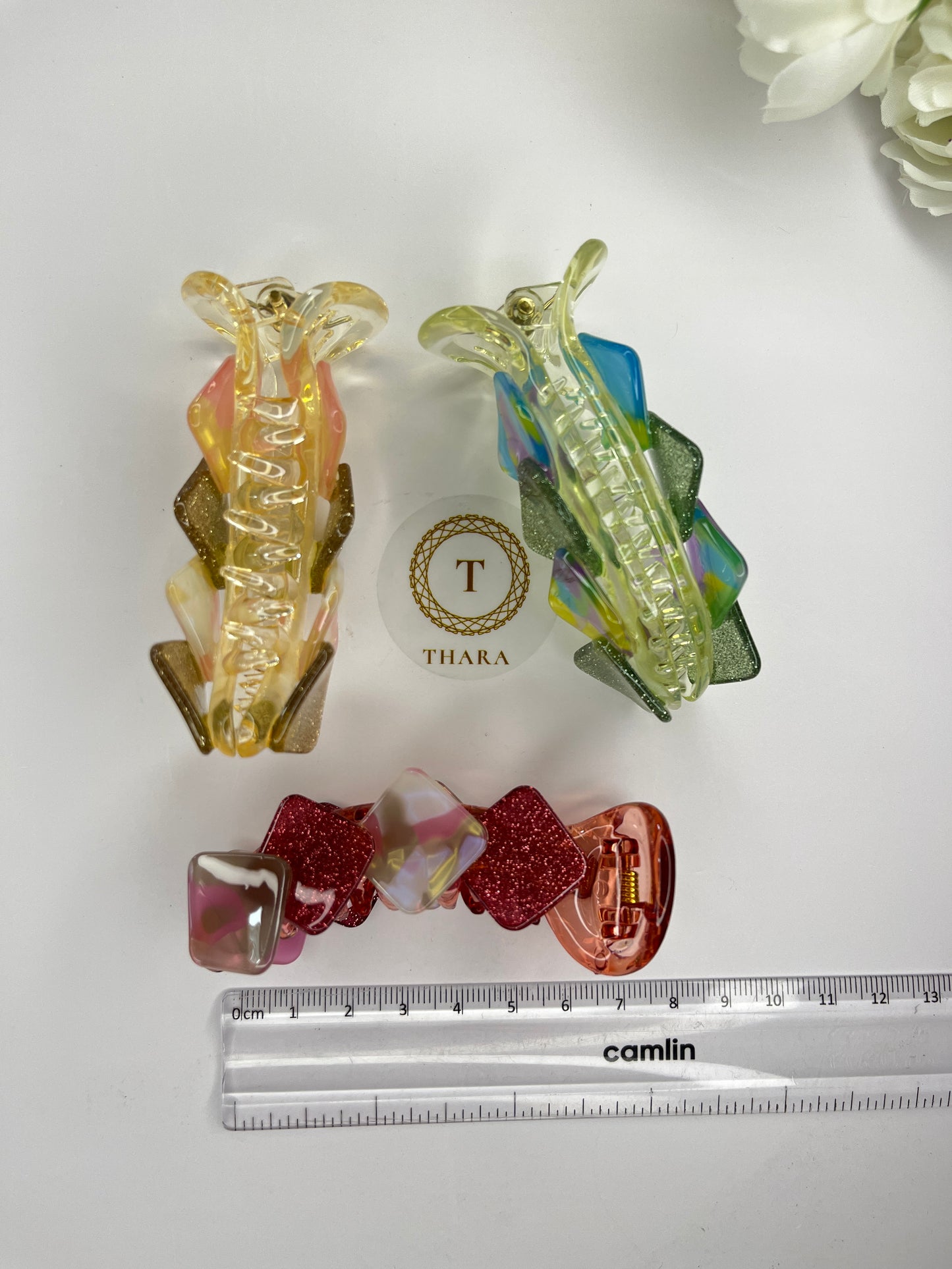 Diamond shape Shimmer Banana clip