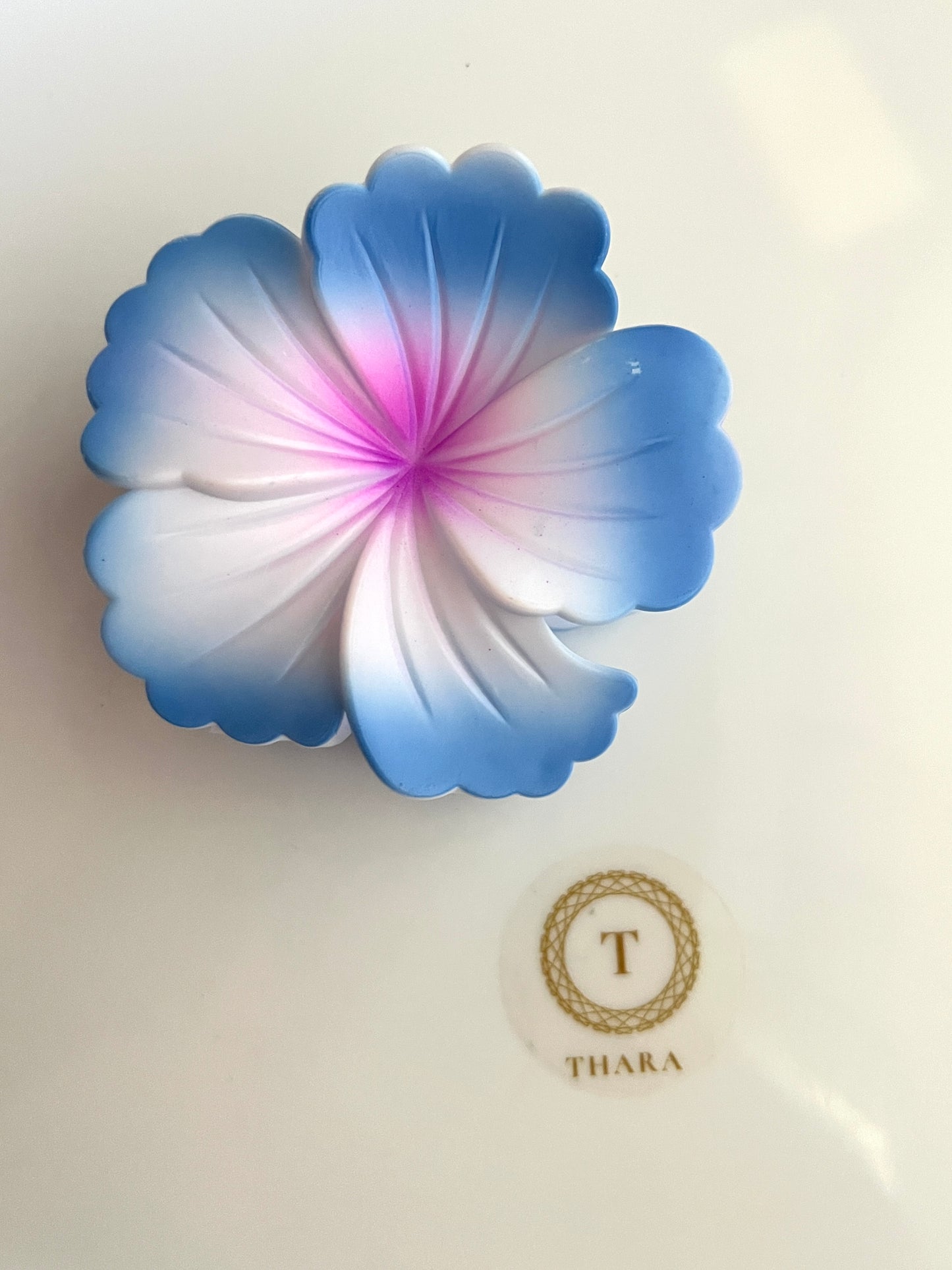 Gradient Hibiscus Floral Hair Claw Clip – Multicolor