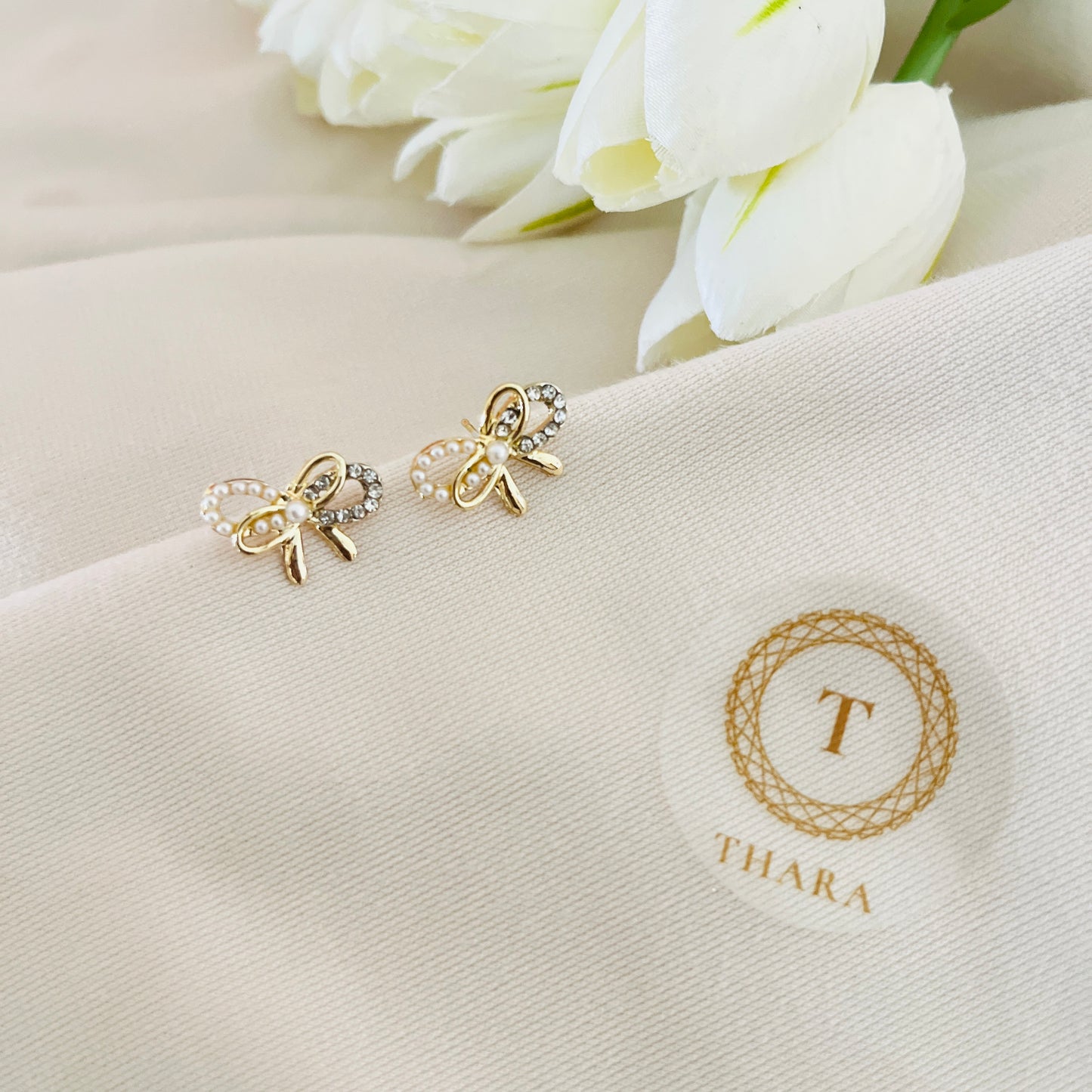 Elegant Bow Stud Earrings