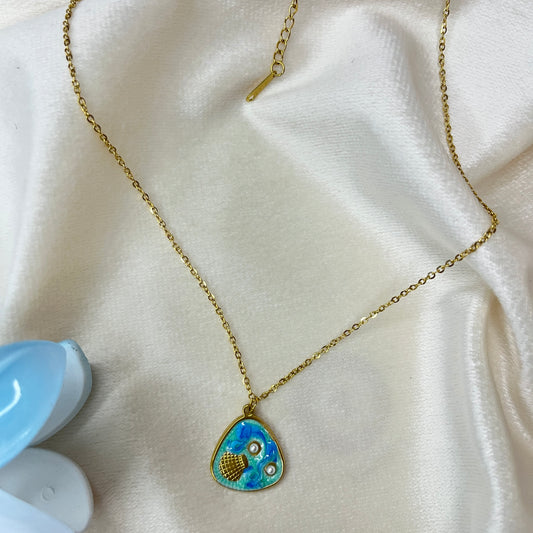 Antitarnish seashell pendant chain